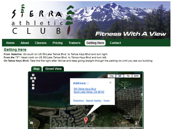 Sierra Athletic Club Wordpress Website