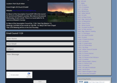 Screenshot of a Council Page on the Frontend