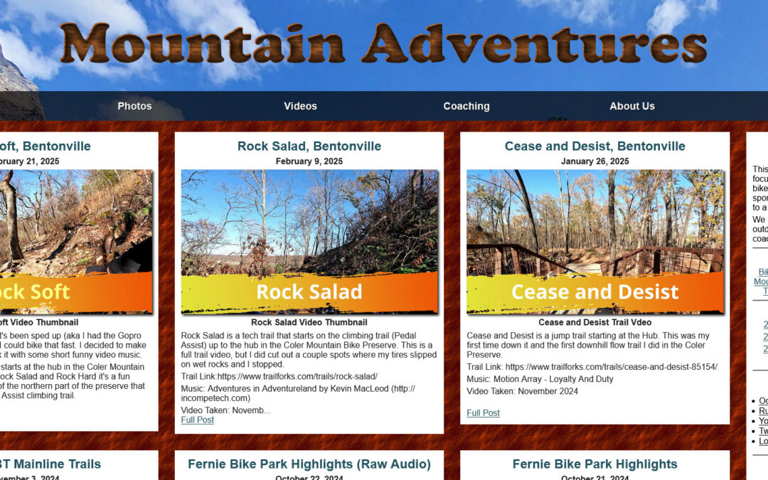 Mountain Adventures Website