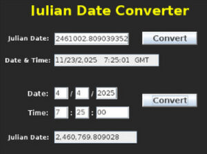 Julian Data Converter Applet