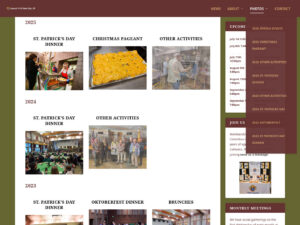 How the website looks after you scroll down.