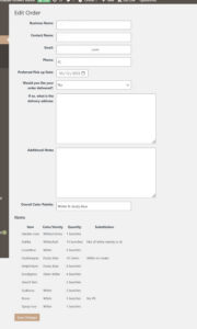 SWGM Admin - Order Page
