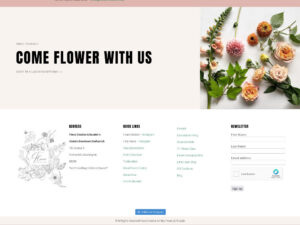Website Footer Fleurs Creative Footer