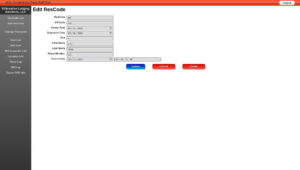 ILS Web Admin Screen Shot - Res Code Edit Page