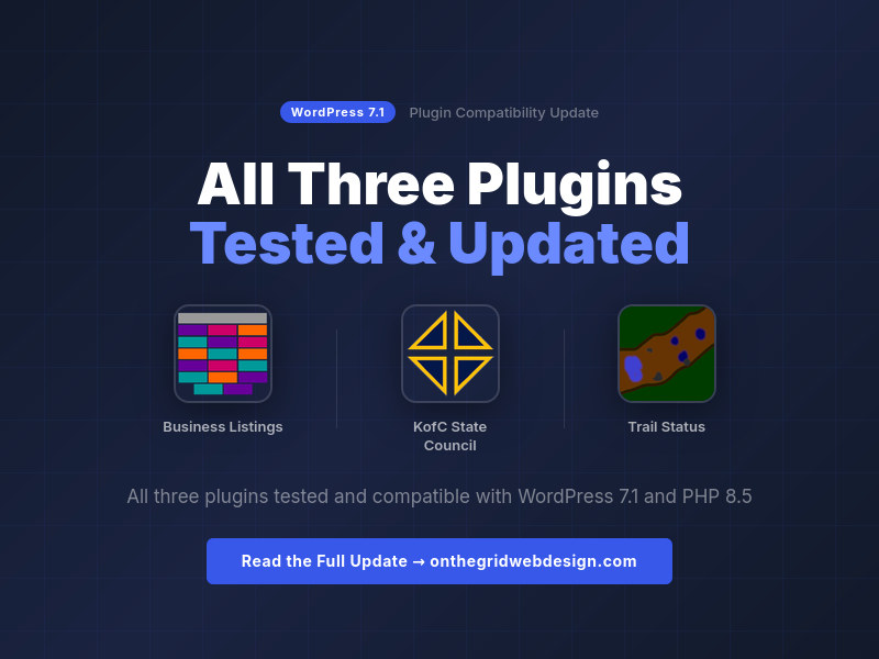 WordPress Plugins Tested and Updated for WordPress 7.1