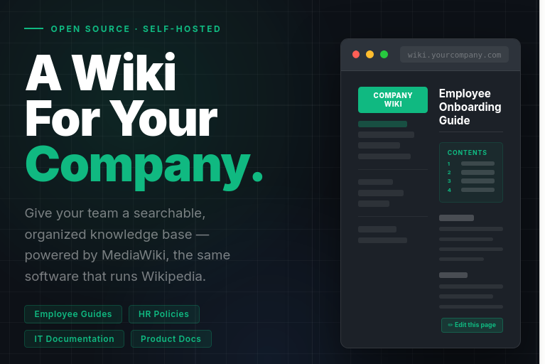 Company Wiki Setup — MediaWiki for Your Business
